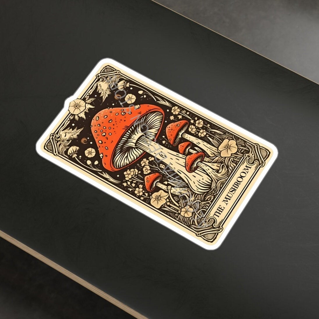 The Mushroom Tarot Card Sticker 3" x 4" Mycology