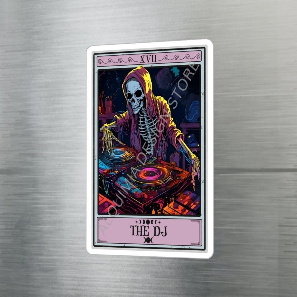 The DJ Tarot Card Sticker 3" x 4"