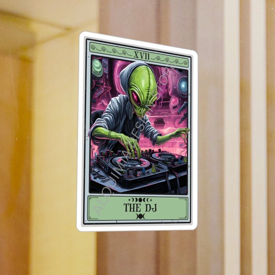 The DJ Tarot Card Sticker 3" x 4"