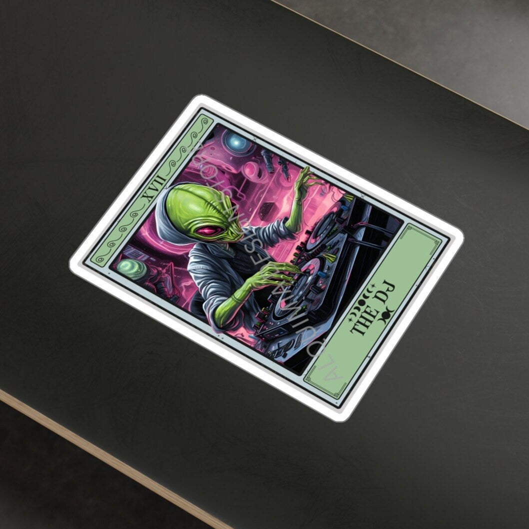 The DJ Tarot Card Sticker 3" x 4"