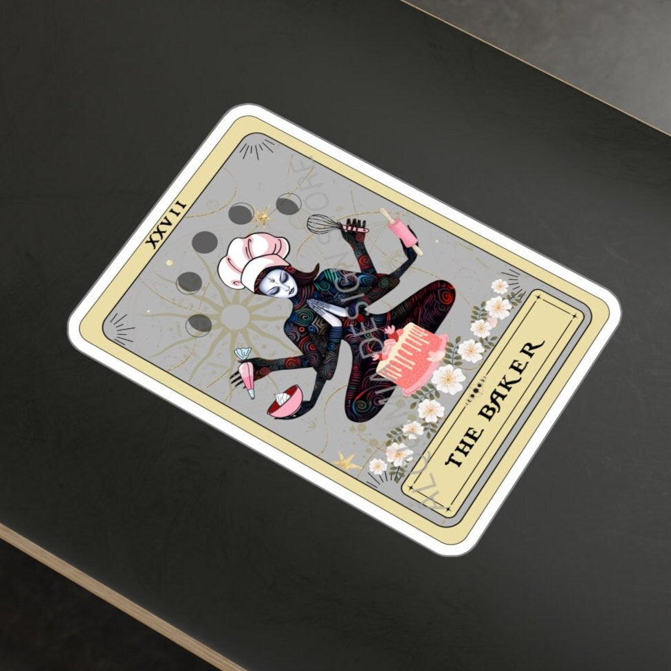 The Baker Tarot Card Sticker 3" x 4"