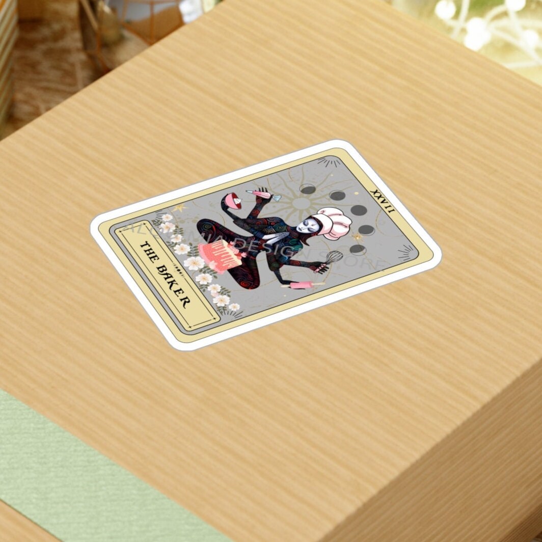 The Baker Tarot Card Sticker 3" x 4"