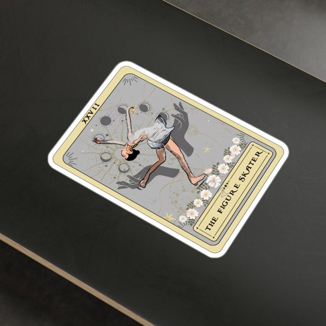 The Figure Skater Tarot Card Sticker 3" x 4"