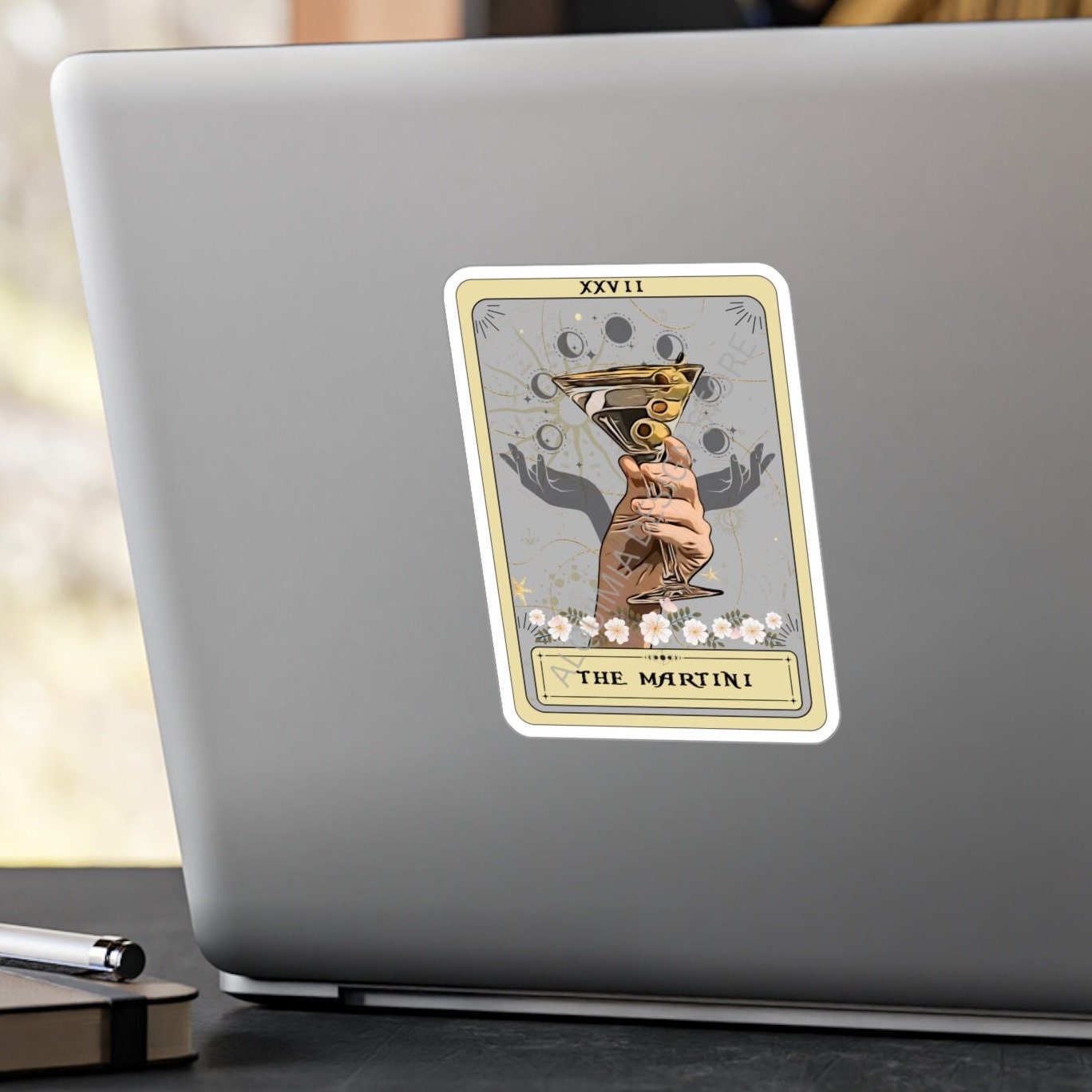 The Martini Tarot Card Sticker 3" x 4"