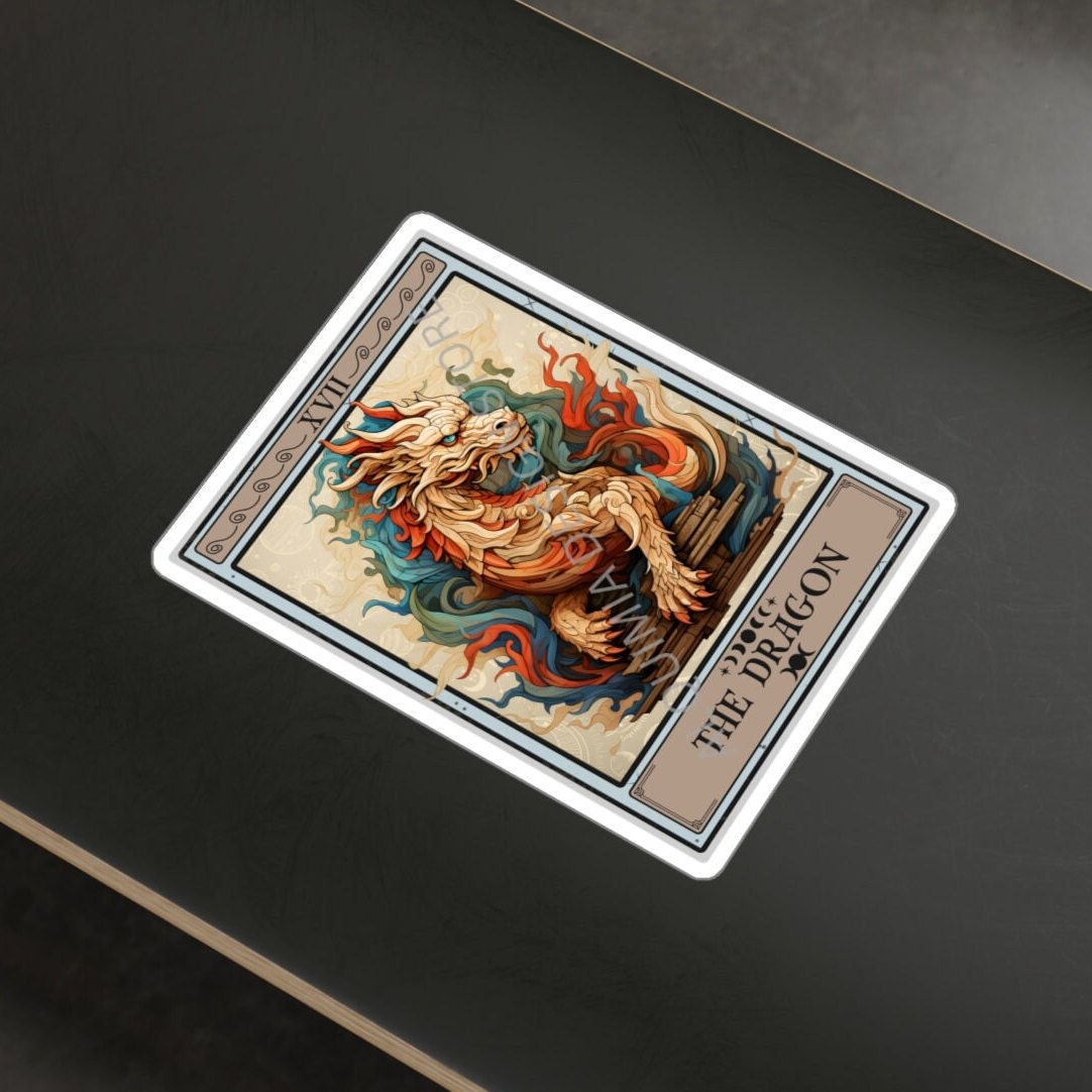 The Dragon Tarot Card Sticker 3" x 4"