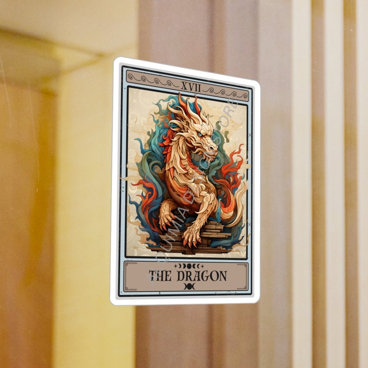 The Dragon Tarot Card Sticker 3" x 4"