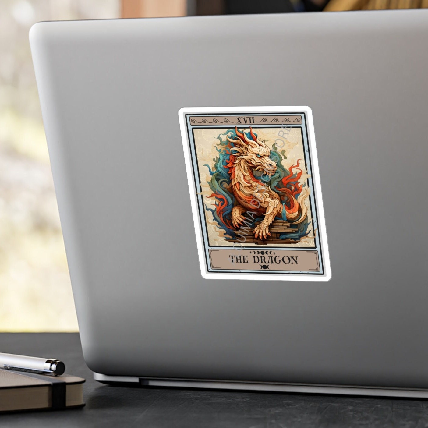 The Dragon Tarot Card Sticker 3" x 4"