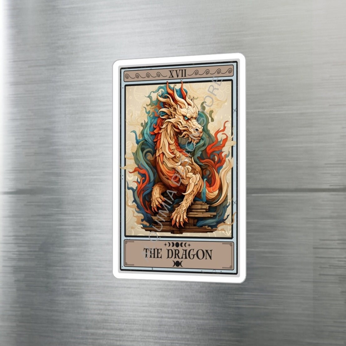 The Dragon Tarot Card Sticker 3" x 4"