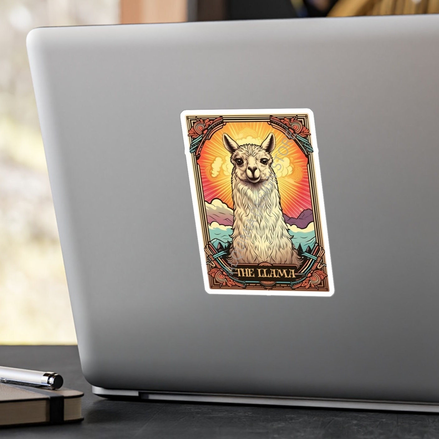 The Llama Tarot Card Sticker 3" x 4"