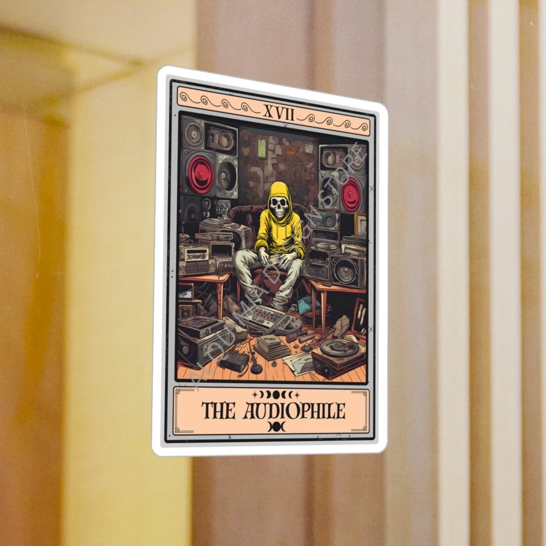 The Audiophile Tarot Card Sticker 3" x 4"