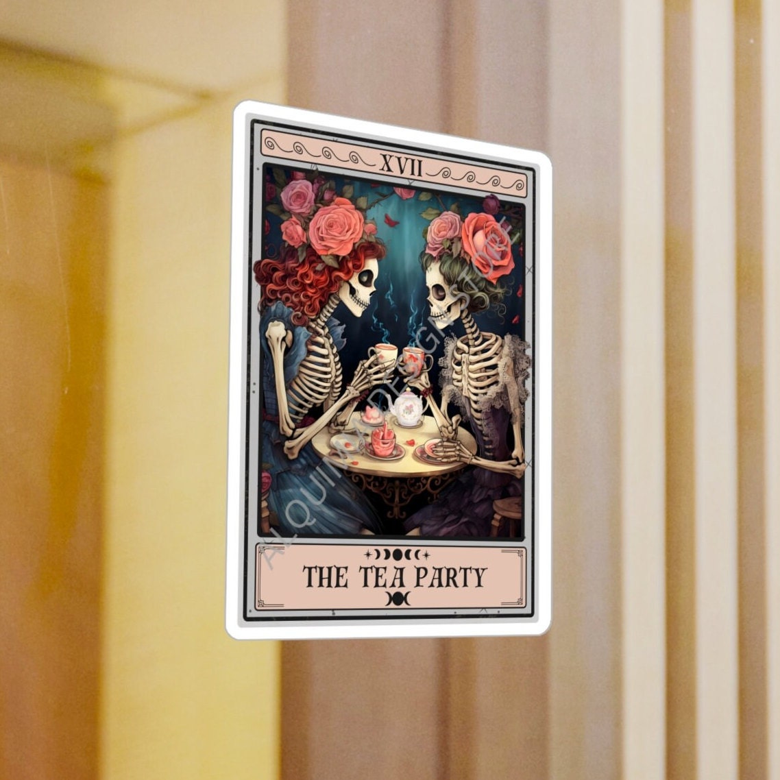 The Tea Party Tarot Card Sticker 3" x 4"