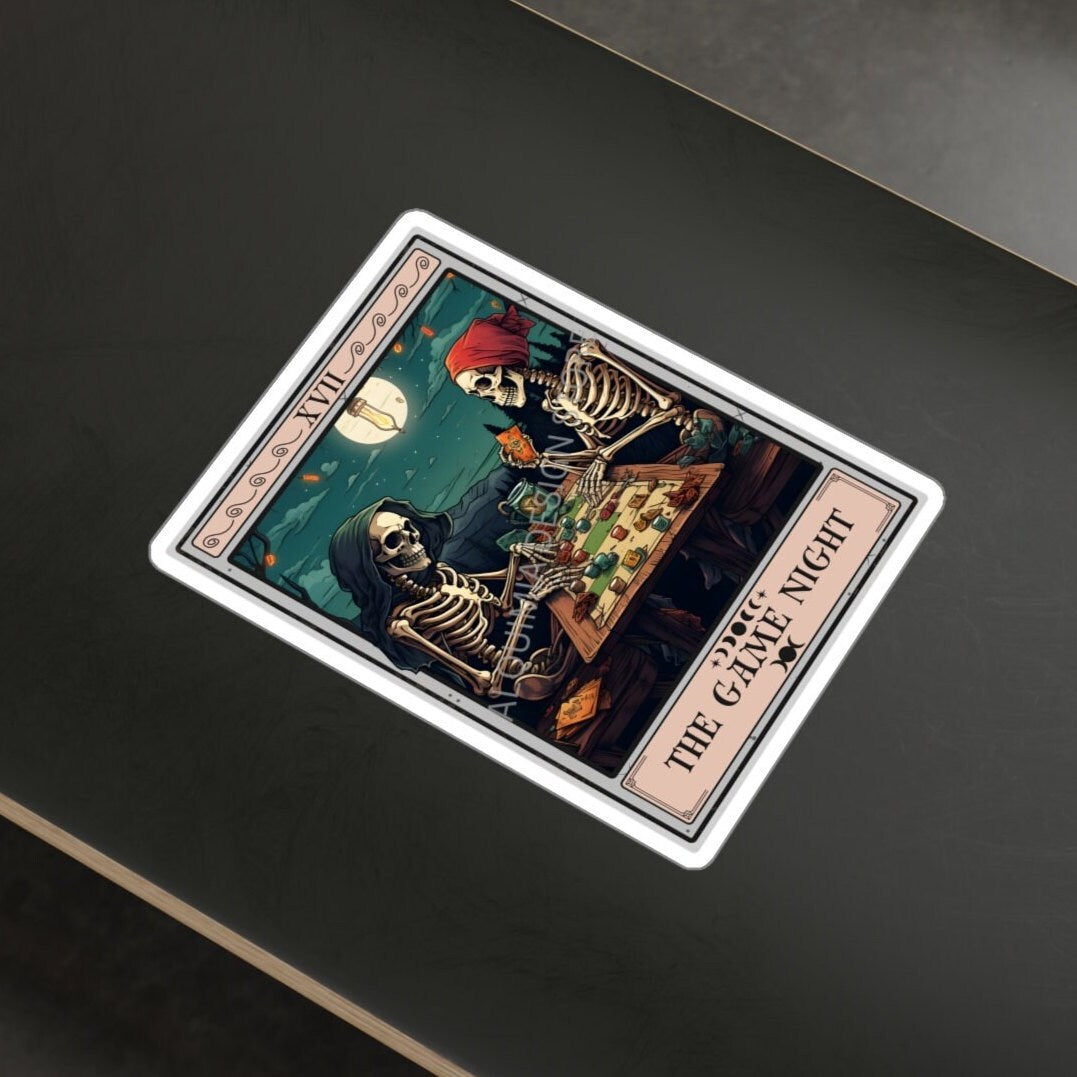 The Game Night Tarot Card Sticker 3" x 4"