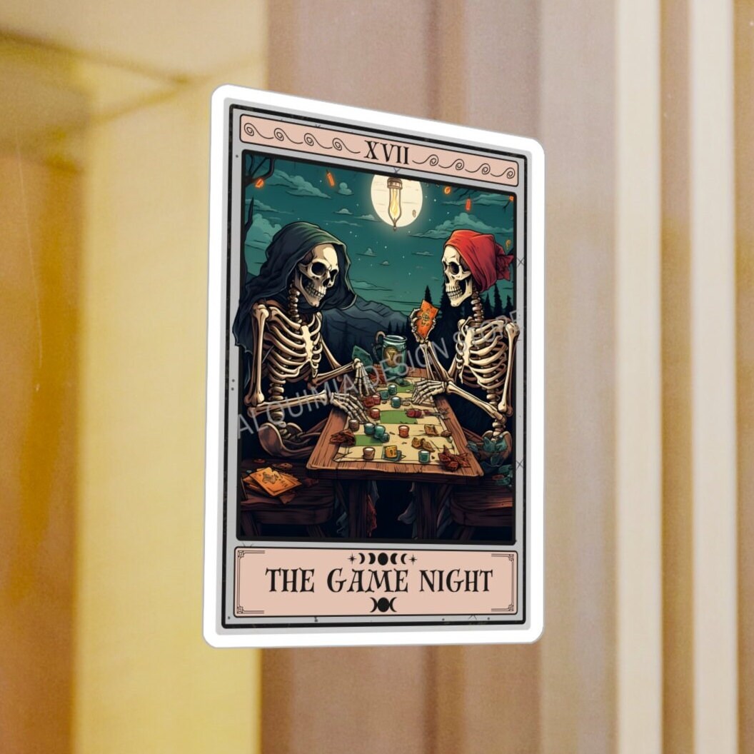The Game Night Tarot Card Sticker 3" x 4"