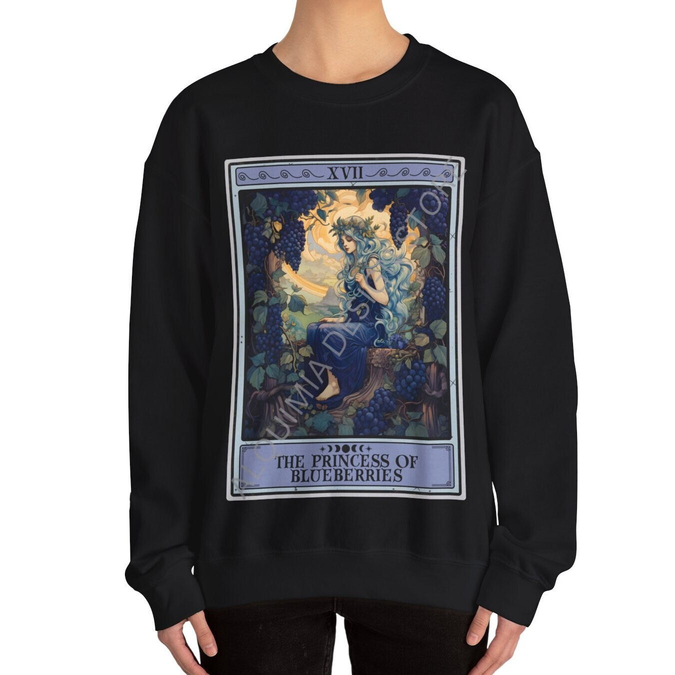 The Princess of Blueberries Tarot Card Sweatshirt