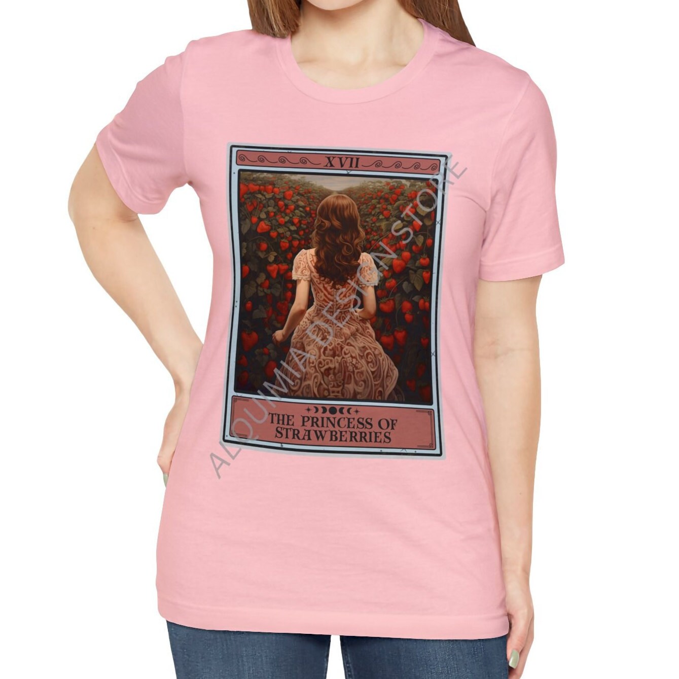 The Princess of Strawberries Tarot Card Shirt, Strawberry