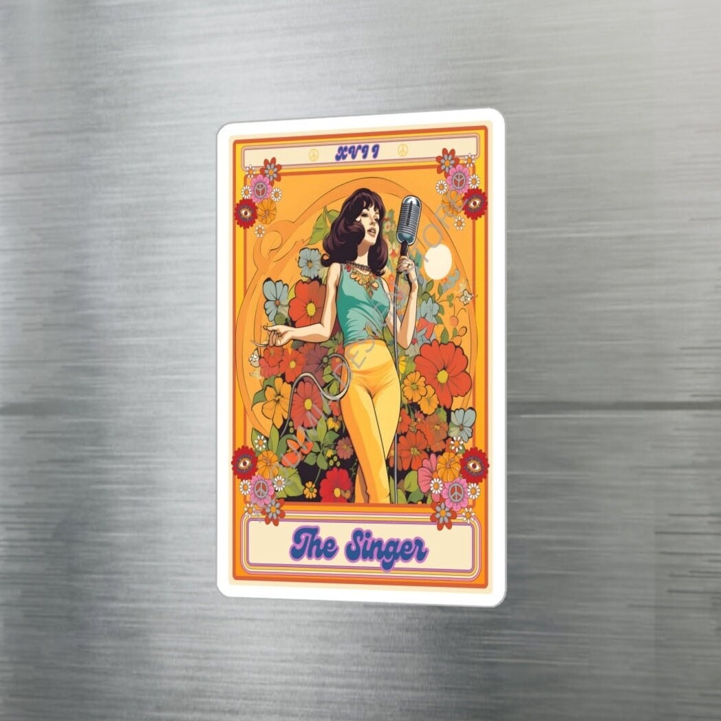 The Singer Tarot Card Sticker, 3" x 4"