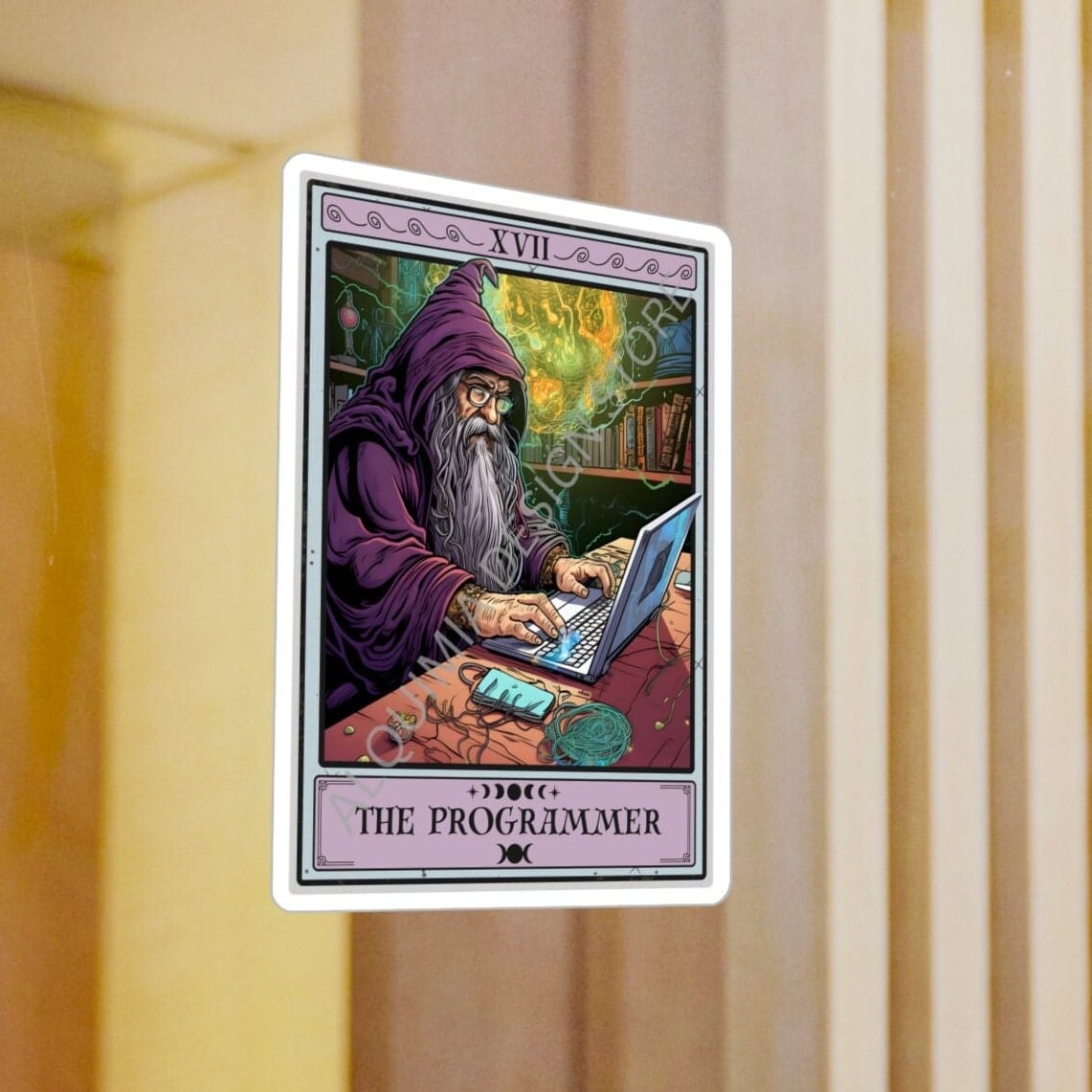 The Programmer Tarot Card Sticker 3" x 4"