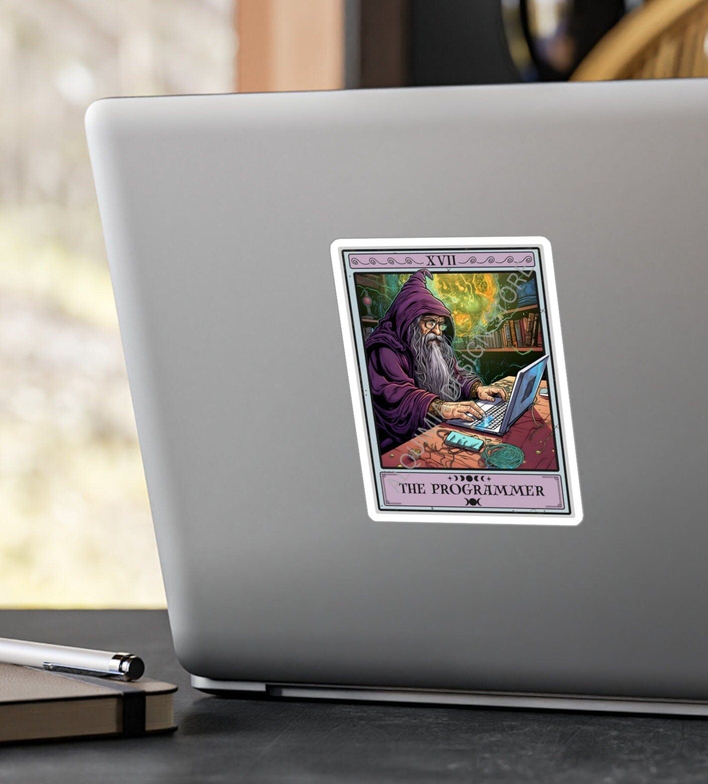 The Programmer Tarot Card Sticker 3" x 4"