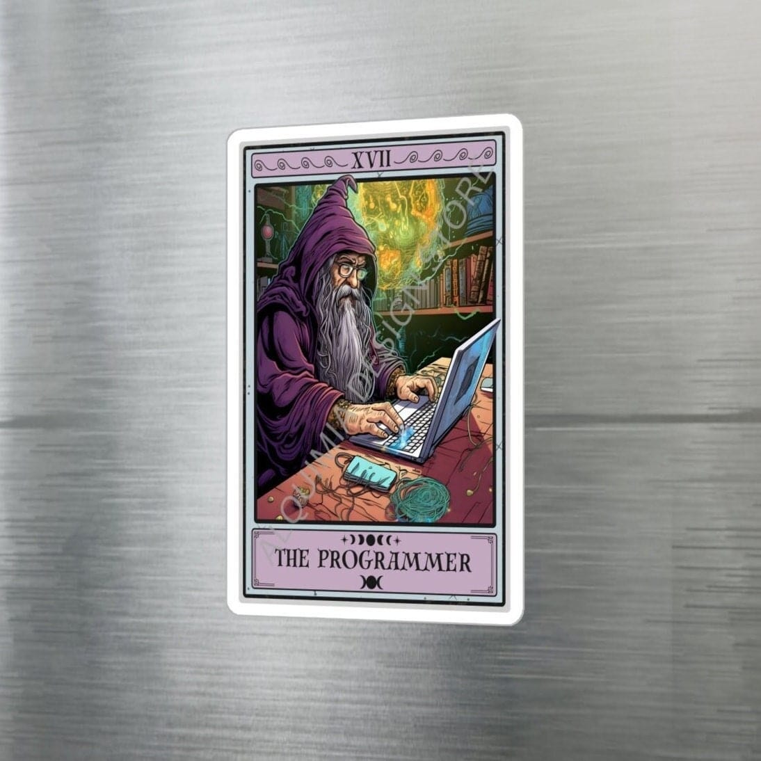 The Programmer Tarot Card Sticker 3" x 4"