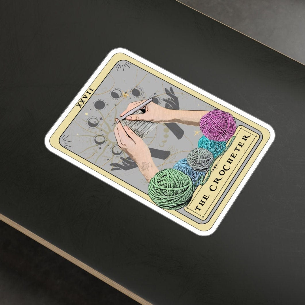 The Crocheter Tarot Card Sticker 3" x 4"