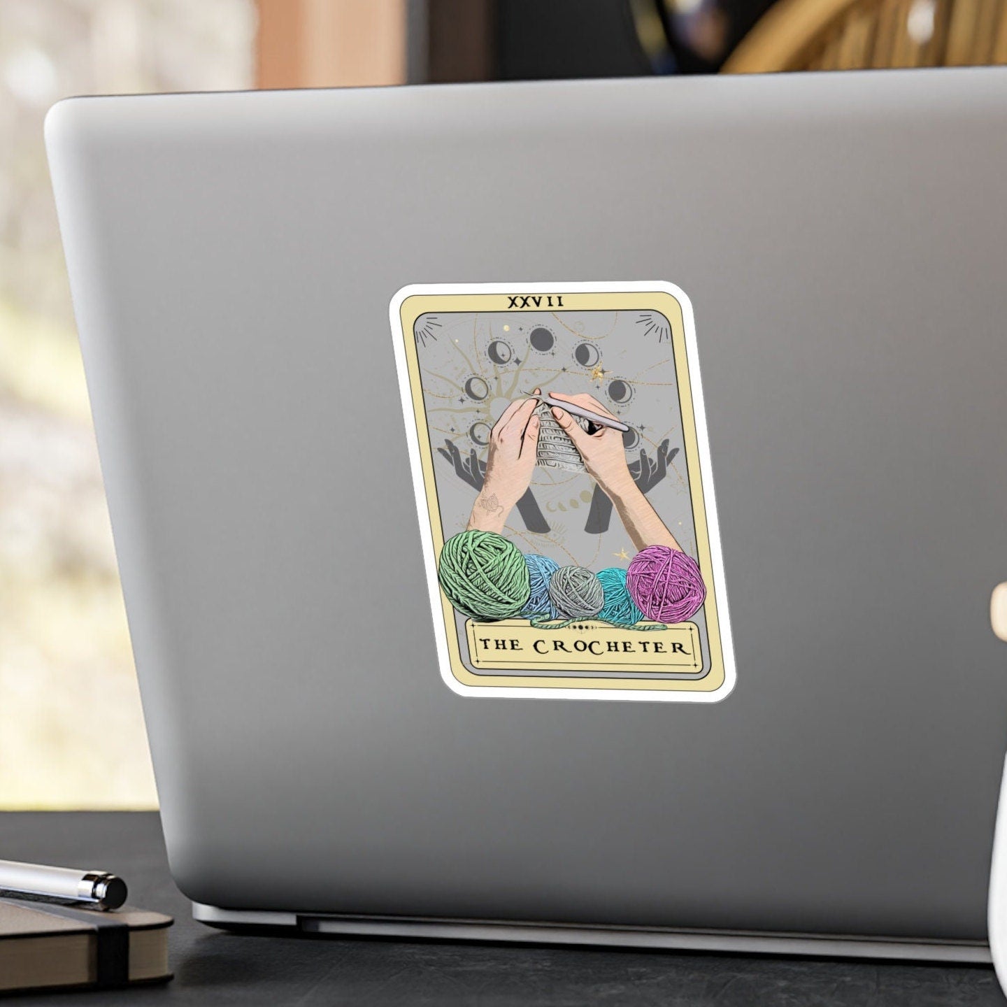 The Crocheter Tarot Card Sticker 3" x 4"