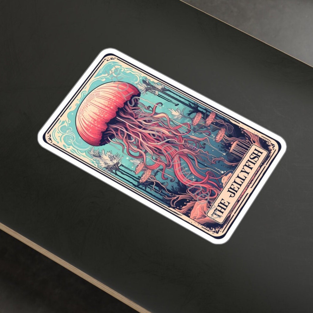 The Jellyfish Tarot Card Sticker 3" x 4"