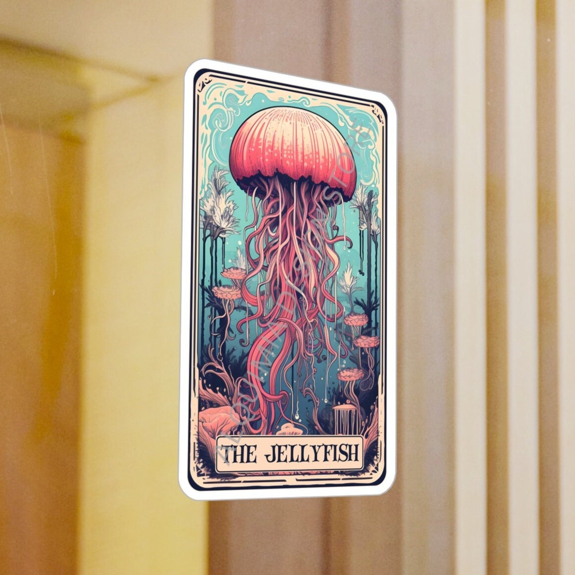 The Jellyfish Tarot Card Sticker 3" x 4"