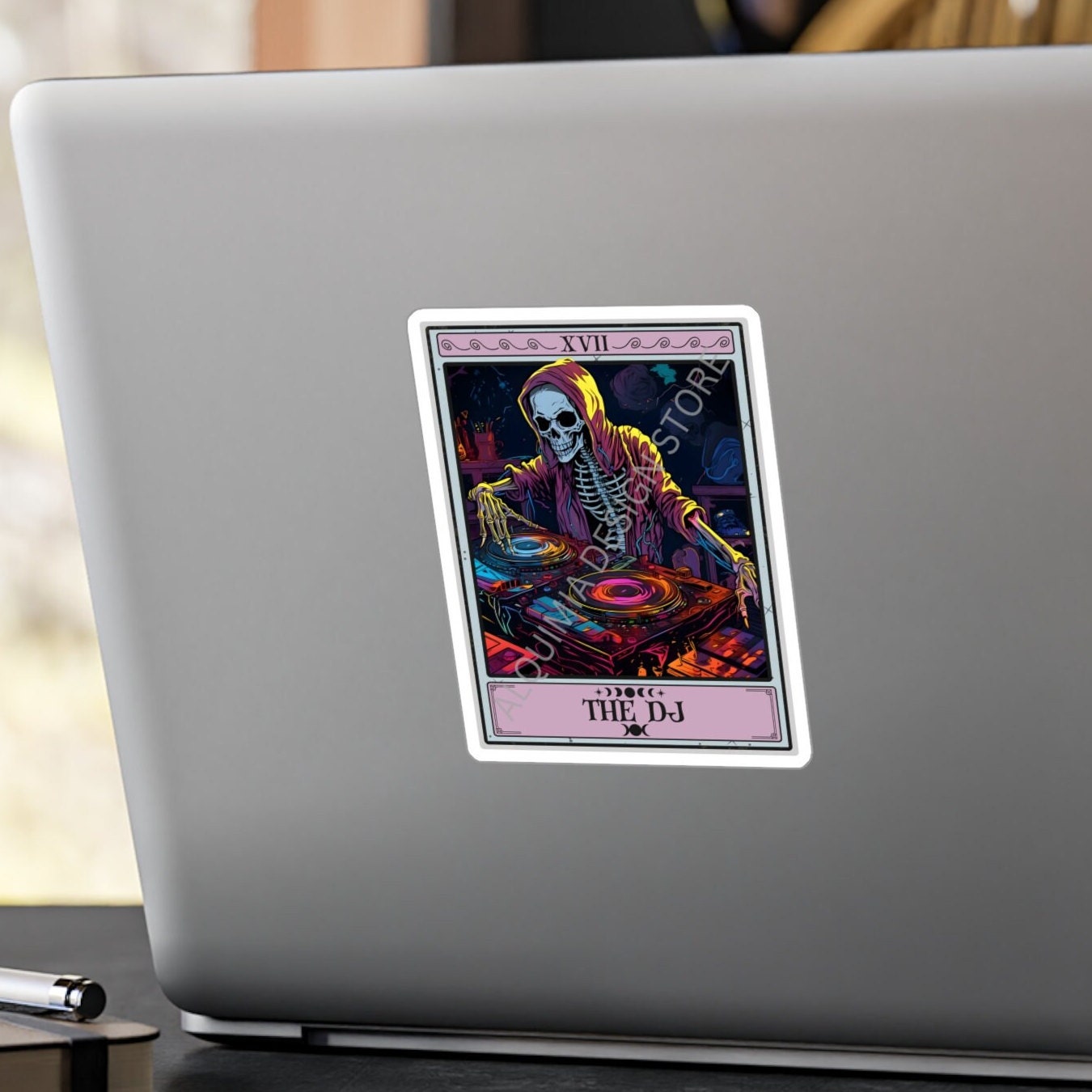 The DJ Tarot Card Sticker 3" x 4"