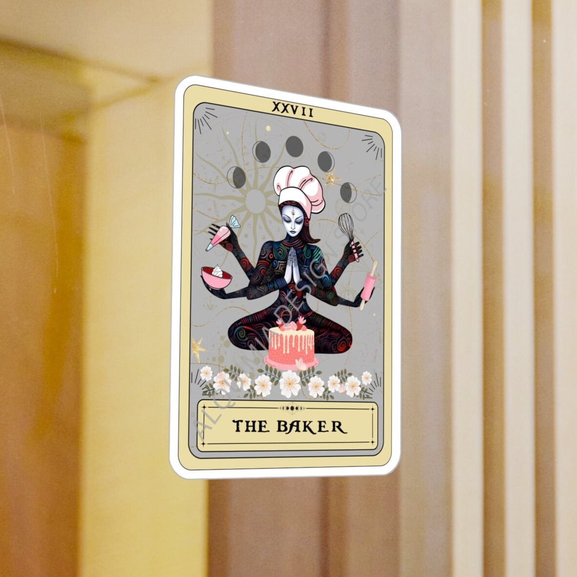 The Baker Tarot Card Sticker 3" x 4"
