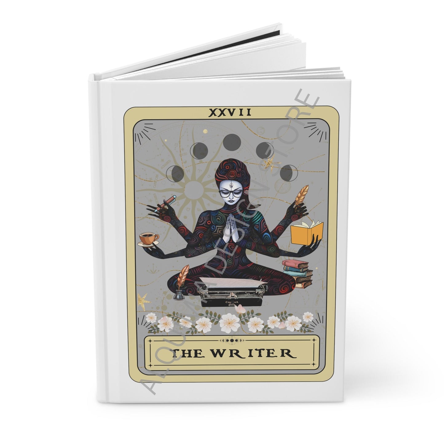 The Writer Tarot Card Journal, Writing Goddess 6" x 8" Author Notebook