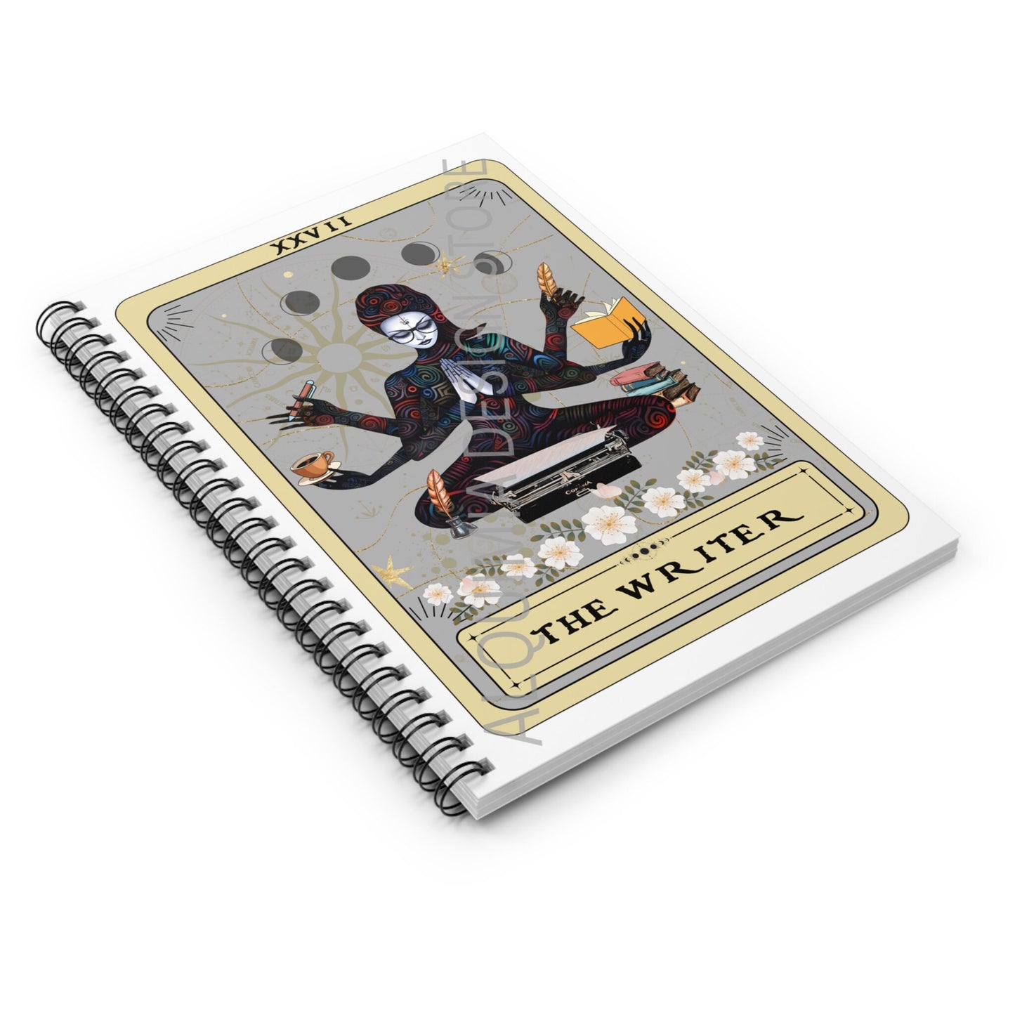 The Writer Tarot Card Journal, Writing Goddess 6" x 8" Author Notebook