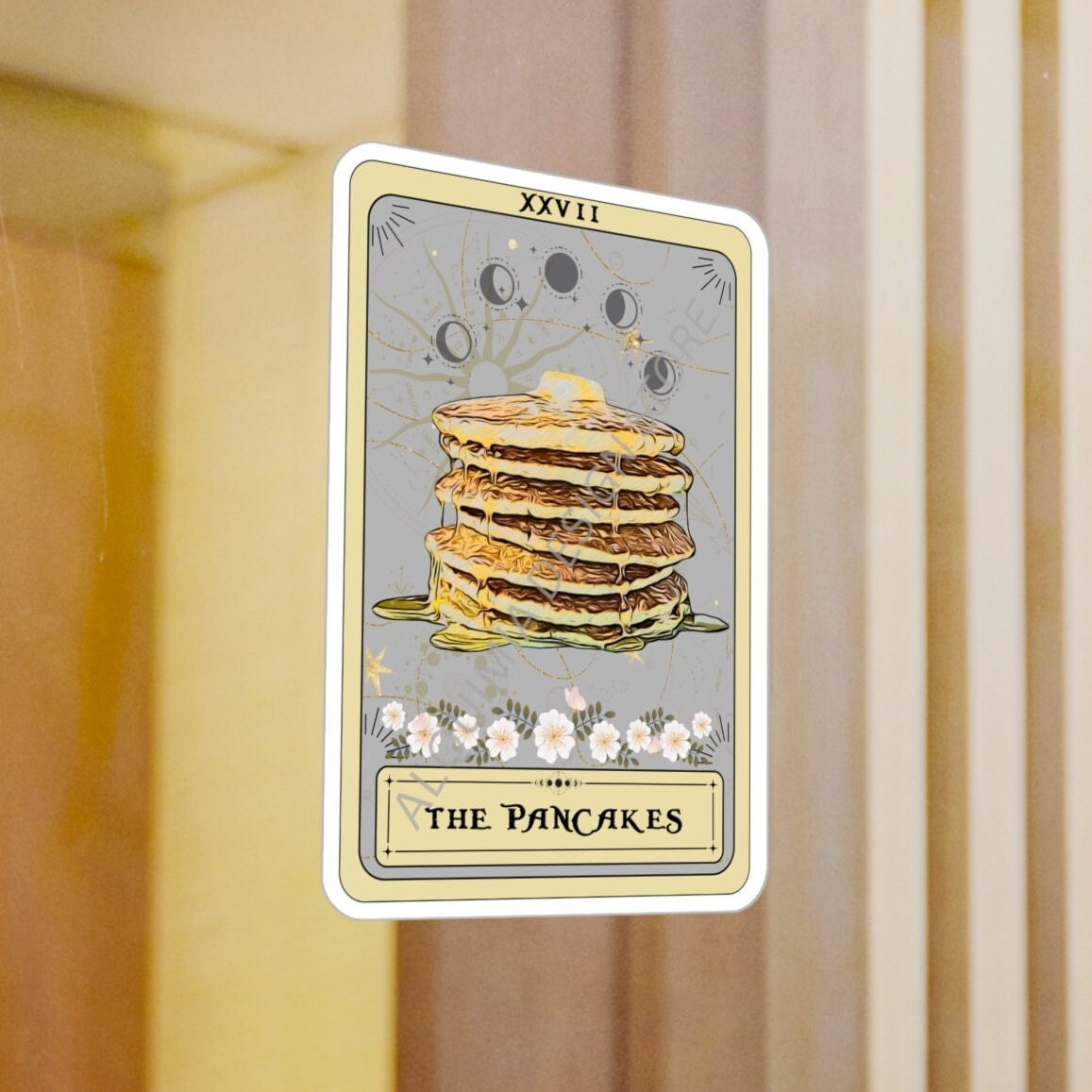 The Pancakes Tarot Card Sticker 3" x 4" Breakfast
