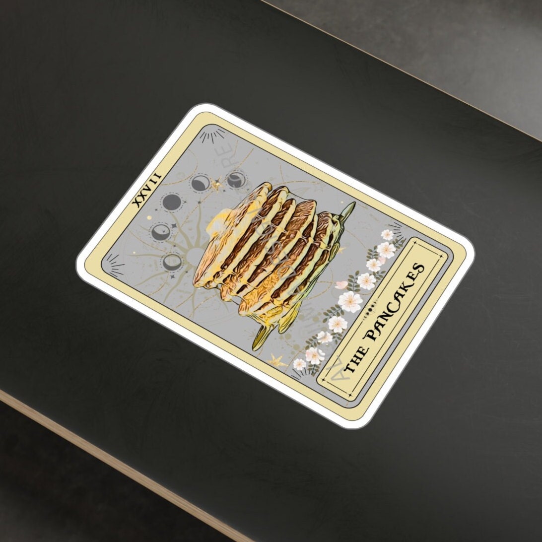 The Pancakes Tarot Card Sticker 3" x 4" Breakfast