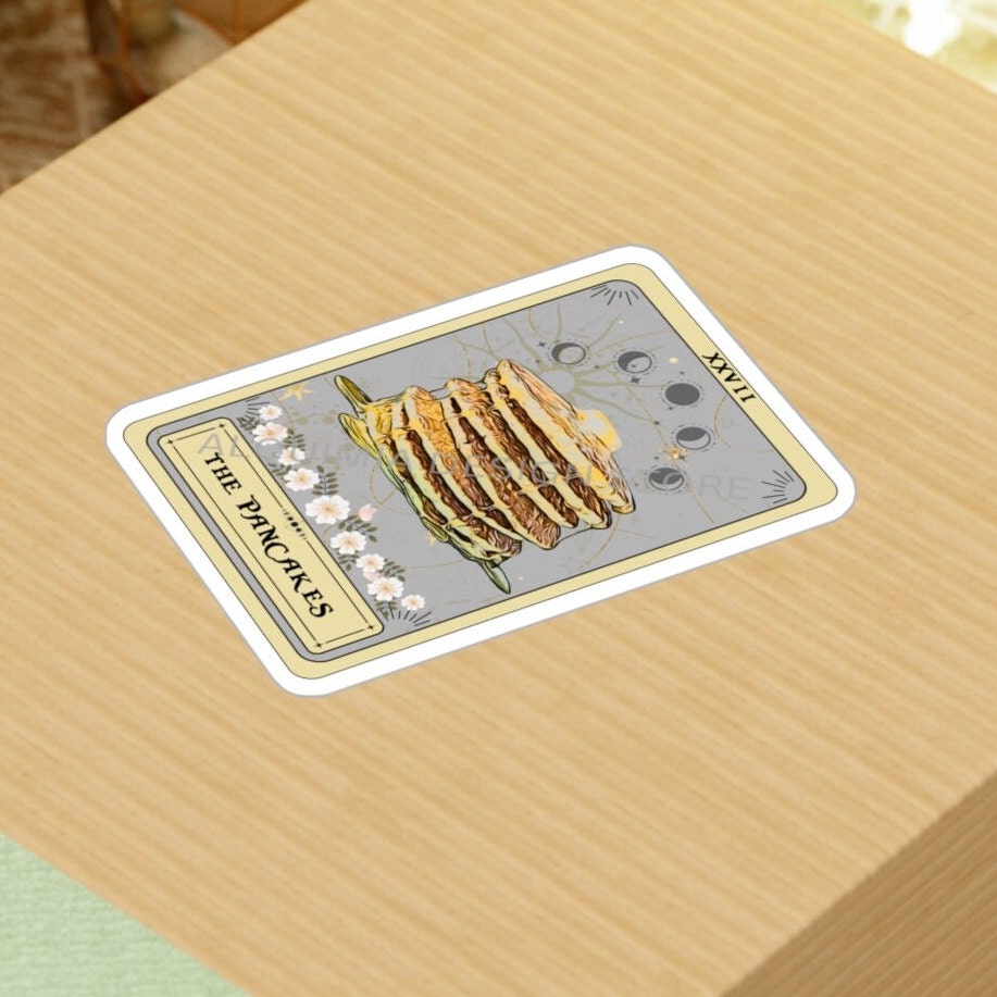 The Pancakes Tarot Card Sticker 3" x 4" Breakfast
