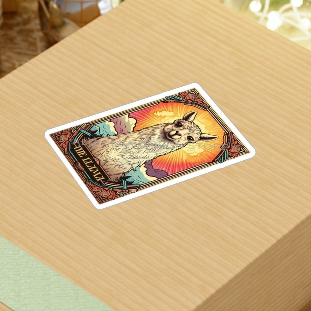 The Llama Tarot Card Sticker 3" x 4"
