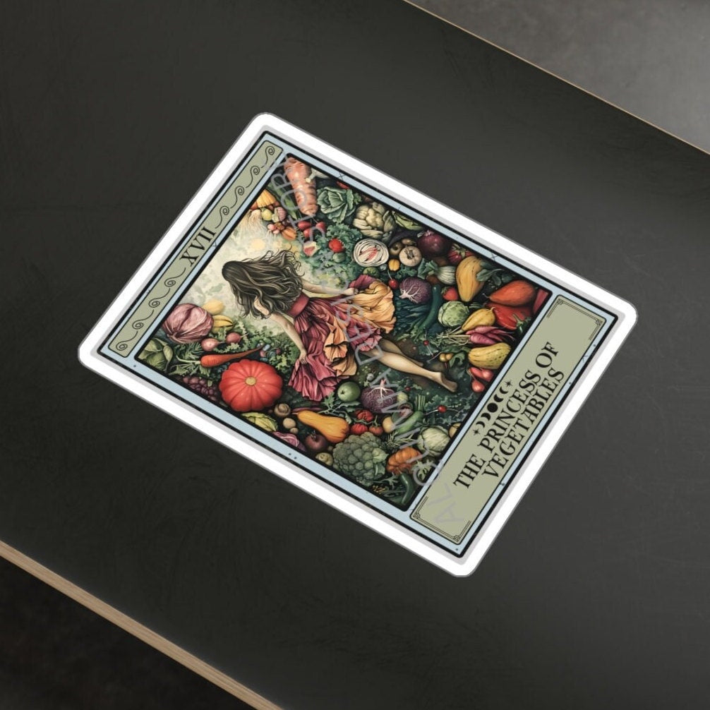 The Princess of Vegetables Tarot Card Sticker 3" x 4"