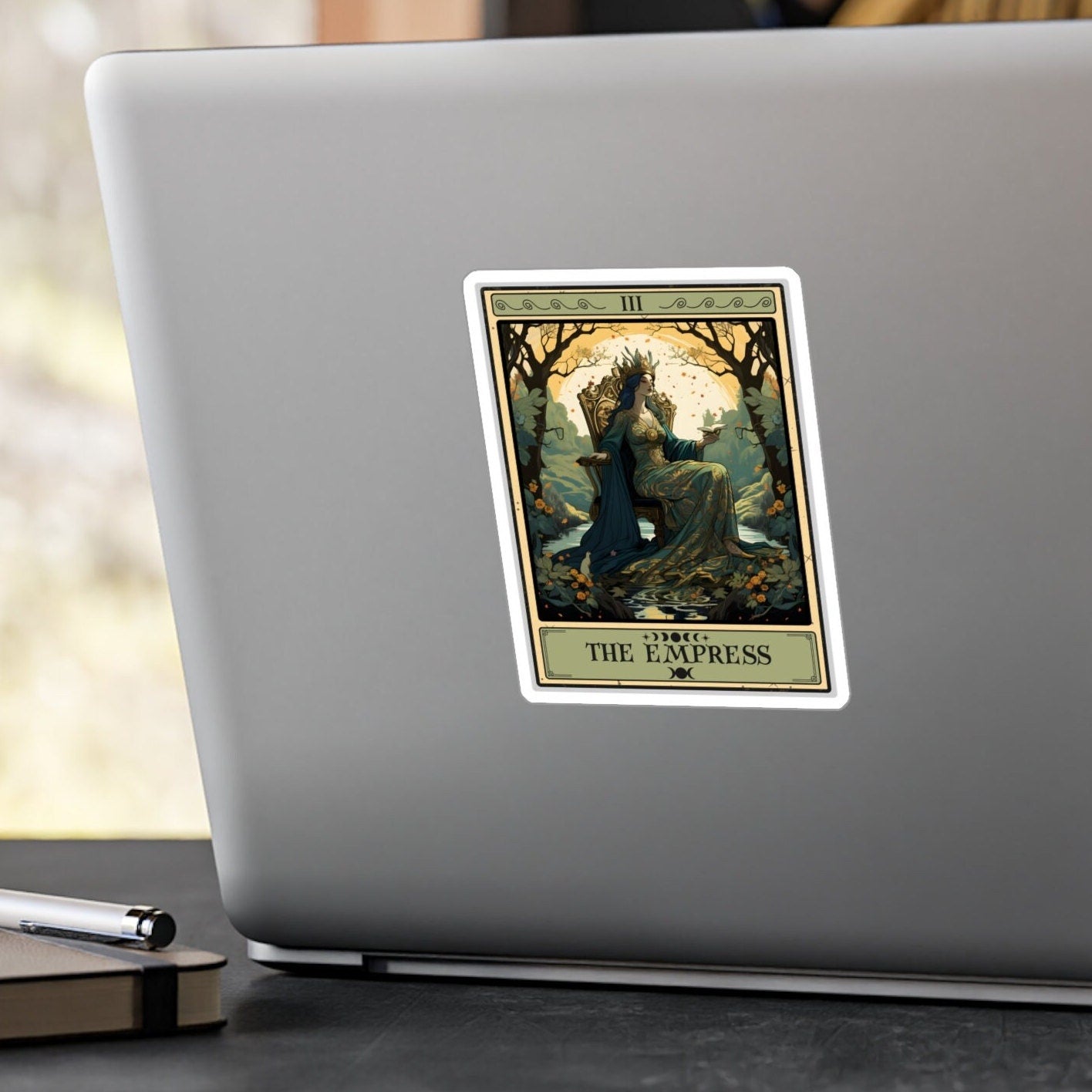 The Empress Tarot Card Sticker, 3" x 4"