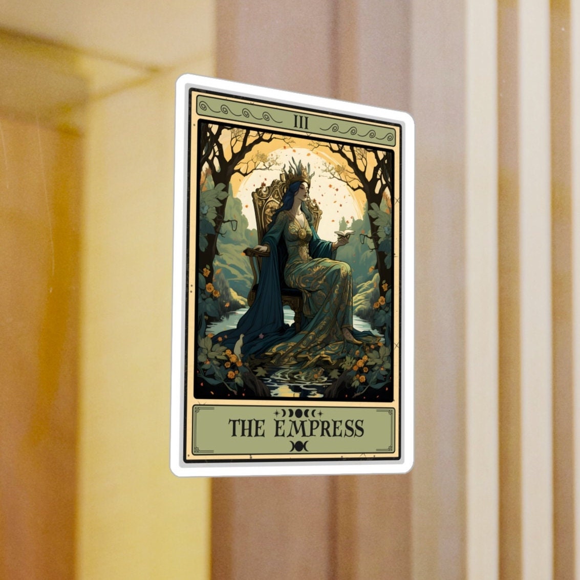 The Empress Tarot Card Sticker, 3" x 4"