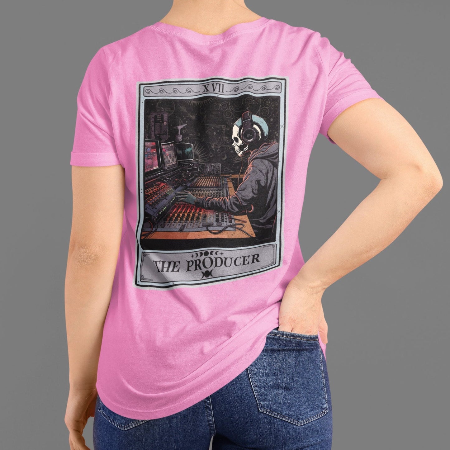 The Producer Tarot Card Shirt BACK PRINT Music Producer Recording Studio