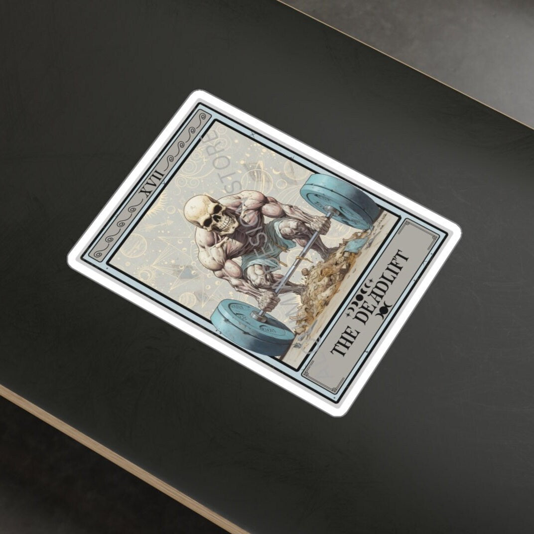 The Deadlift Tarot Card Sticker, 3" x 4"