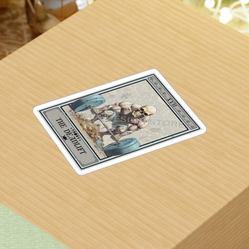 The Deadlift Tarot Card Sticker, 3" x 4"