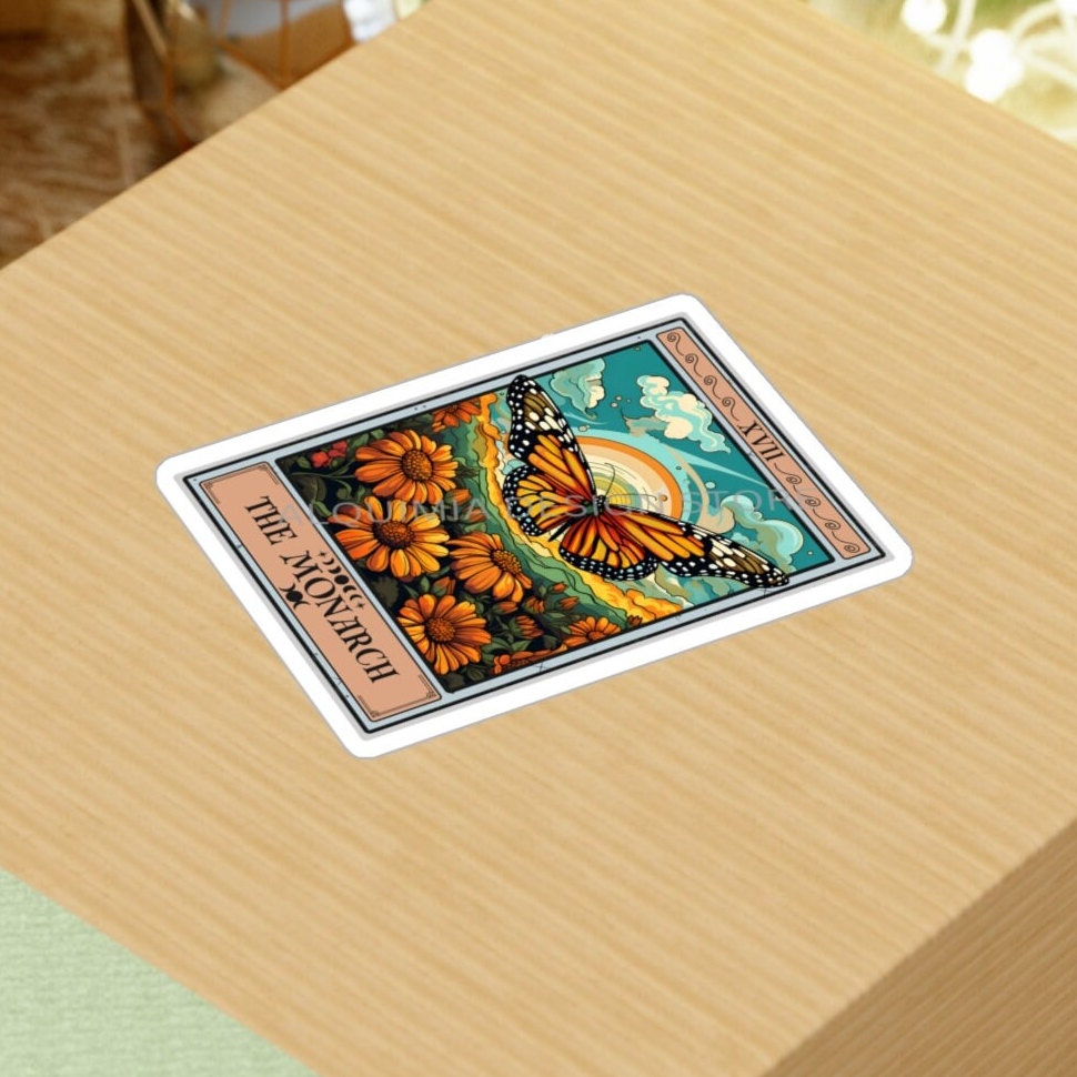 The Monarch Tarot Card Sticker 3" x 4"