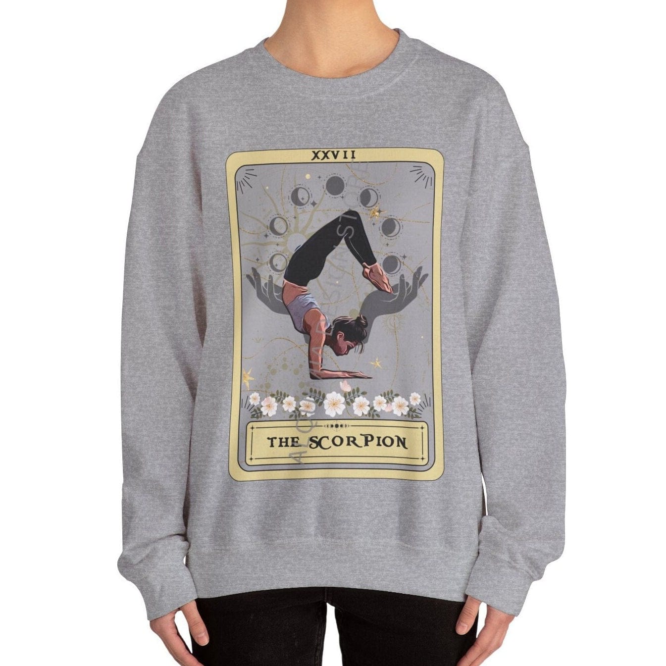 The Scorpion Tarot Card Sweatshirt, Yoga Pose