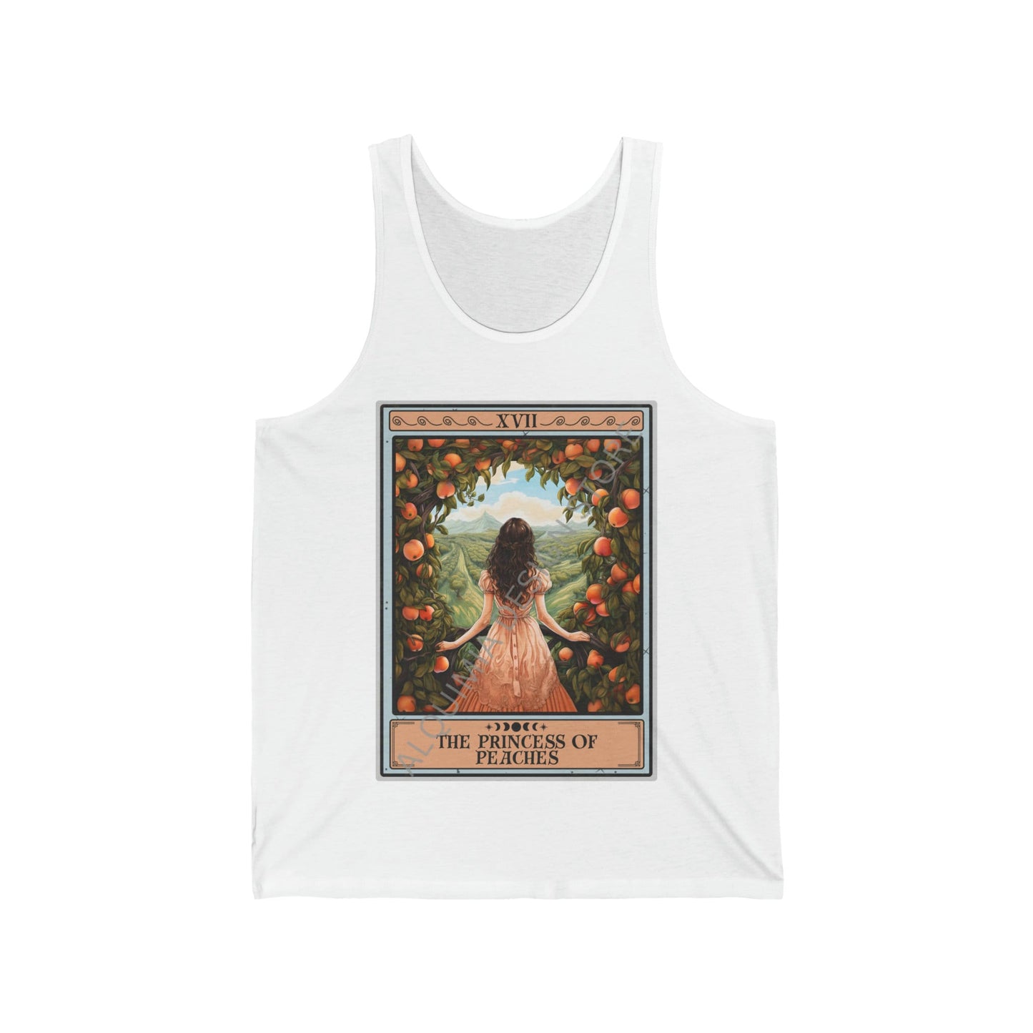 The Princess Of Peaches Tarot Card Tank Top, Peach Fruit