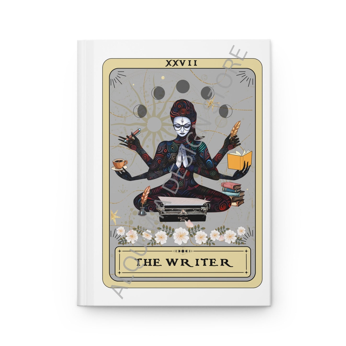 The Writer Tarot Card Journal, Writing Goddess 6" x 8" Author Notebook