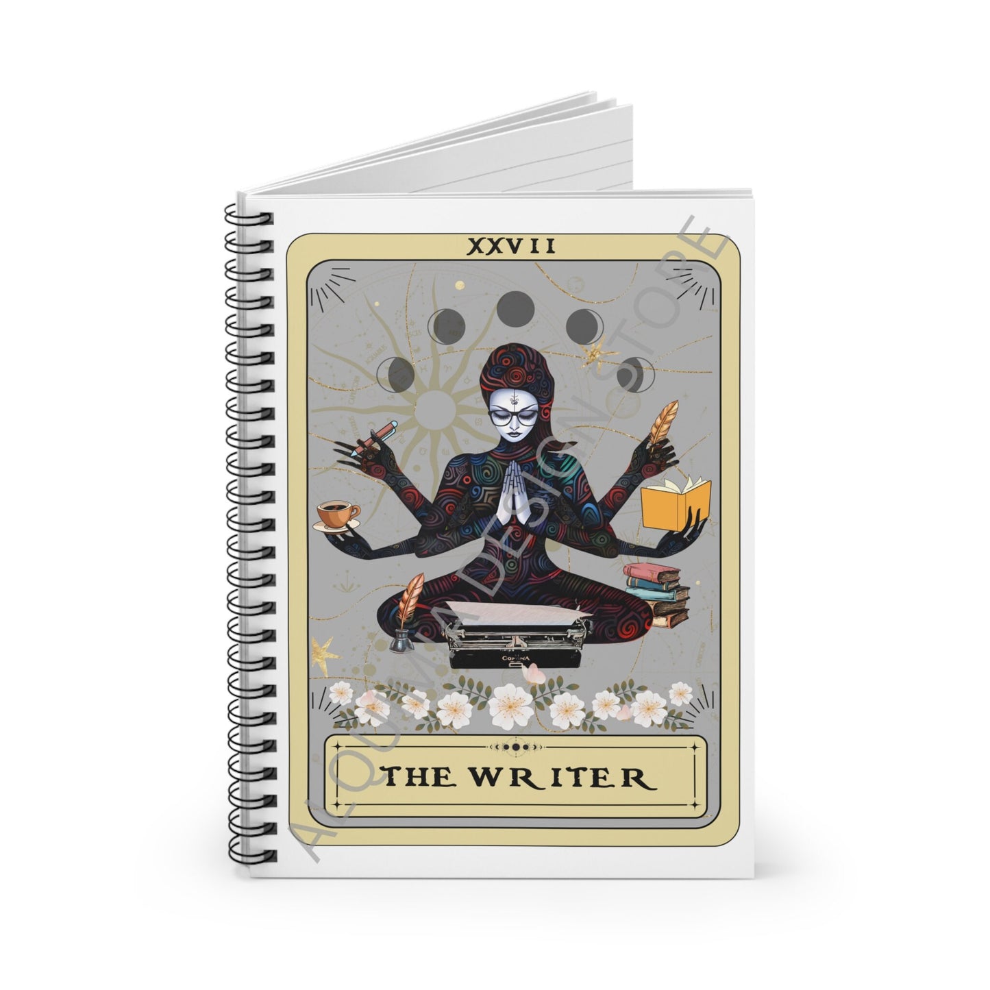 The Writer Tarot Card Journal, Writing Goddess 6" x 8" Author Notebook