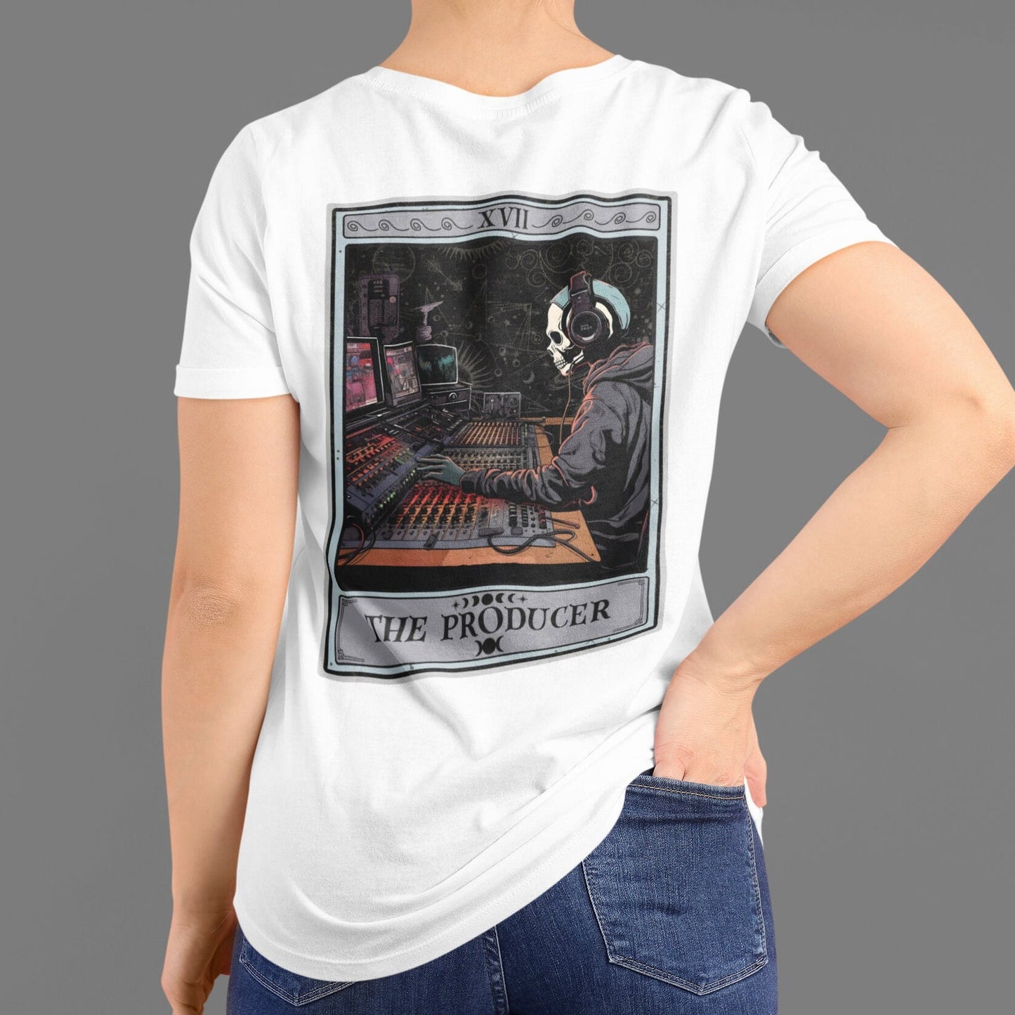 The Producer Tarot Card Shirt BACK PRINT Music Producer Recording Studio