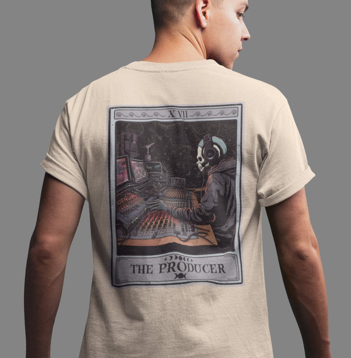 The Producer Tarot Card Shirt BACK PRINT Music Producer Recording Studio