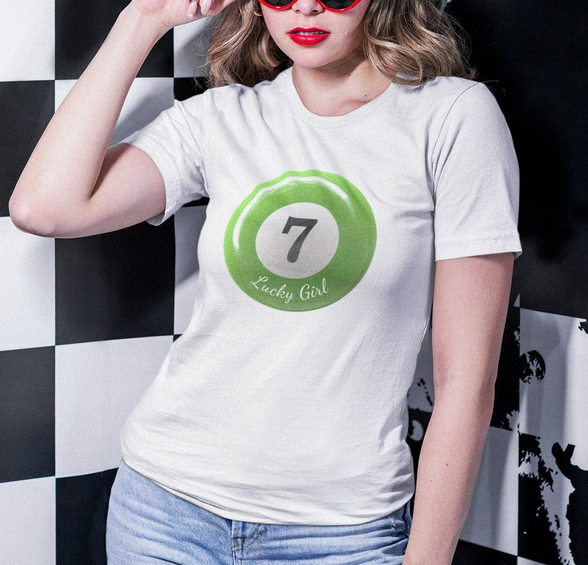 Lucky Girl 7 Green Ball Shirt