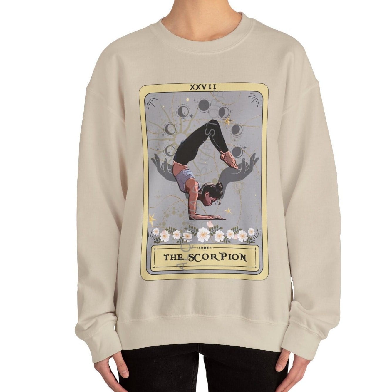 The Scorpion Tarot Card Sweatshirt, Yoga Pose